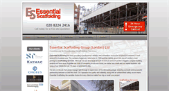 Desktop Screenshot of essentialscaffolding.com