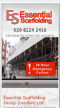 Mobile Screenshot of essentialscaffolding.com